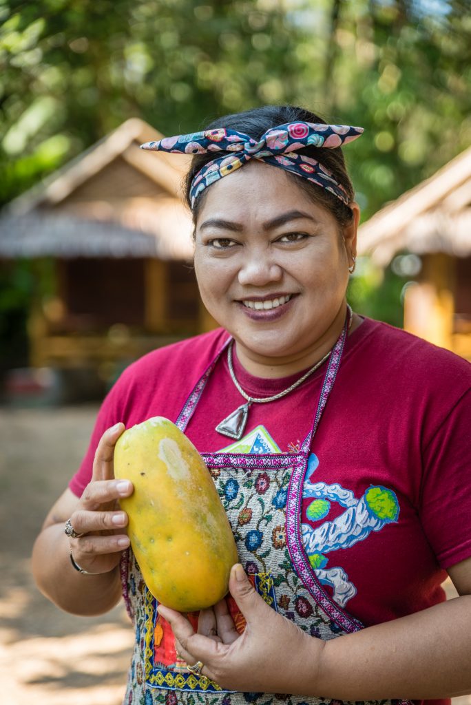 Khao Sok Village - Woman with Papaya